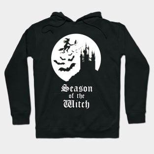 Season of the Witch - Spooky White Moon Hoodie